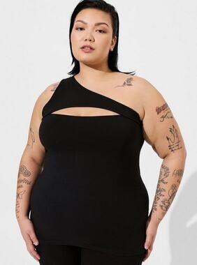 Torrid Women's NWT Plus Size Foxy Cutout One Shoulder Top - Size 6 (6X) - Sexy